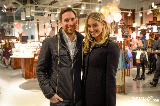 'Cupcakes & Cashmere' blogger/author Emily Schuman and her husband Geoffrey Fuller at Mosaic's South Moon Under store.